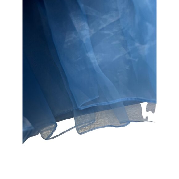 Ann Taylor Blue Silk Taffeta Halter A-Line Special Occasion Dress - Picture 5 of 12